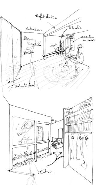 Croquis d'architecte extension